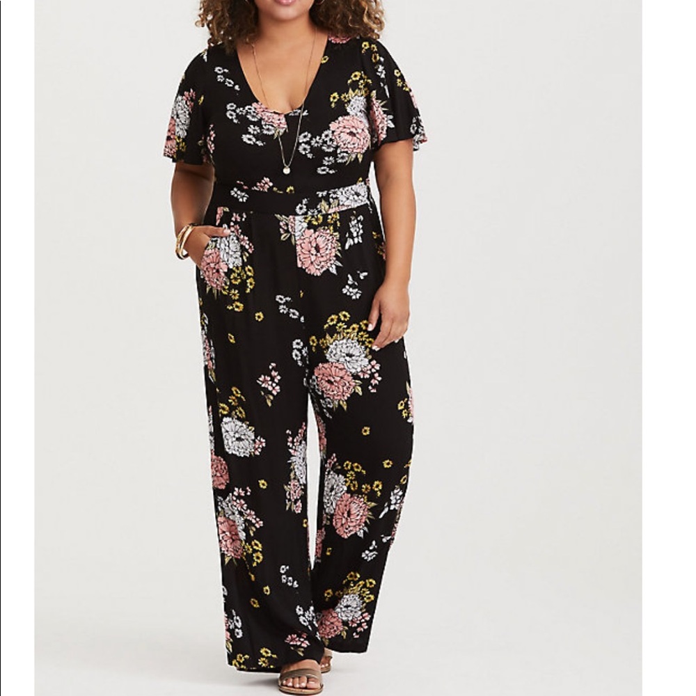 Floral Challis Jumpsuit